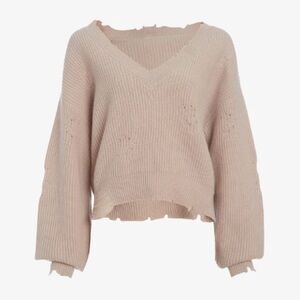 Ser.o.ya Seroya SYD Crop SWEATER XS Tan Wool